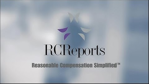 Reasonable Compensation Reports Software Demo