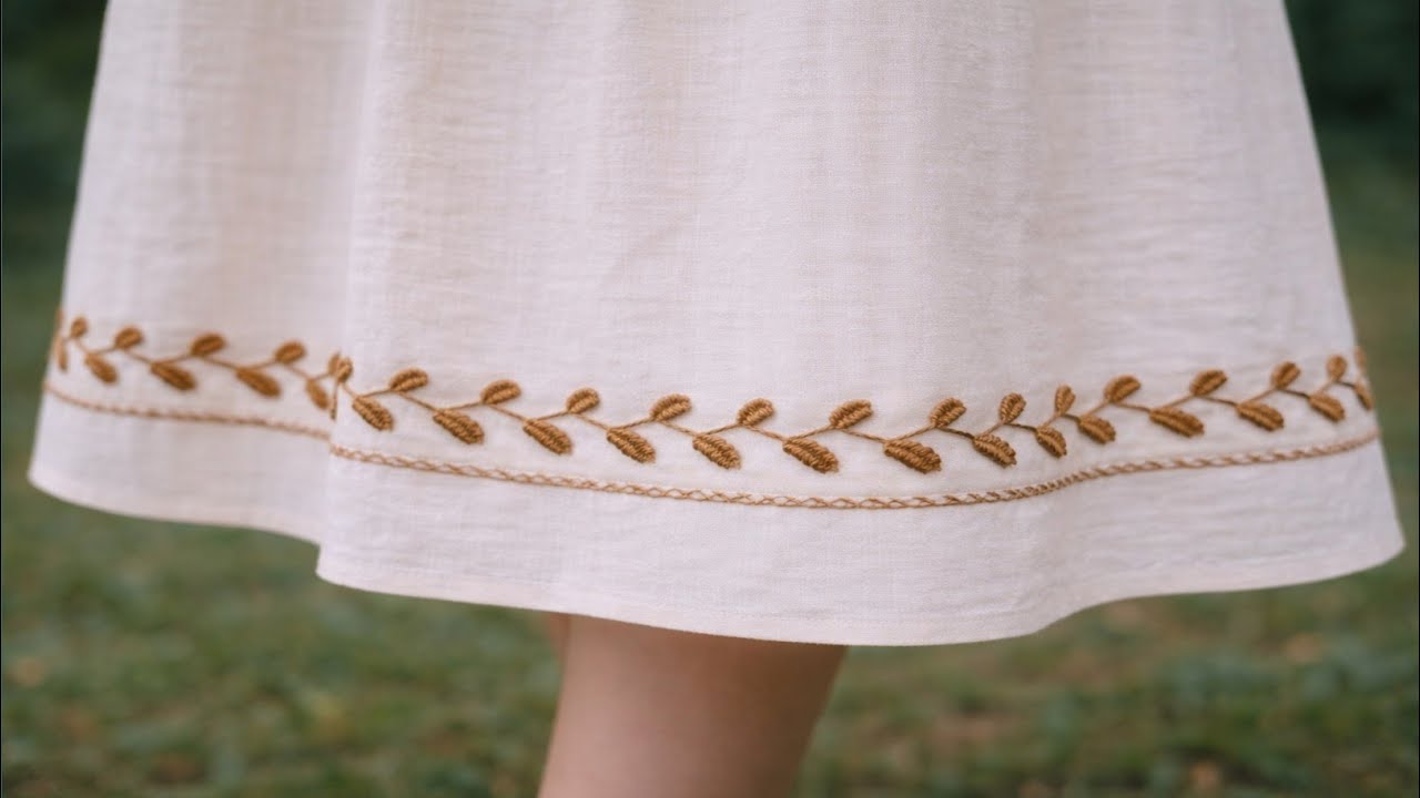 Simple Man Thread Simple Threads, Royal Look | Easy Hand Embroidery Border Design for ...