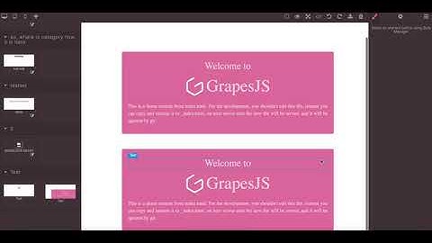 GrapesJS webpage custom block for components/custom components