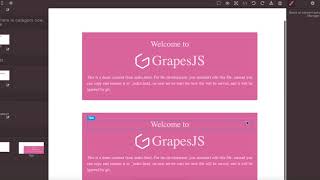GrapesJS webpage custom block for components/custom components