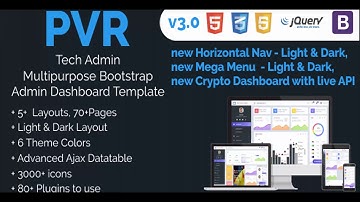 PVR Tech Admin Multipurpose Bootstrap Responsive Template with Crypto Dashboard | Themeforest