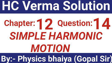 H.C. Verma Solutions - Simple Harmonic Motion - Chapter 12 , Question 14