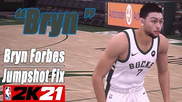 Bryn Forbes Jumpshot Fix NBA2K21 with Side-by-Side Comparison