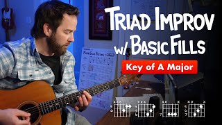 Groovy Triad Improv w/ Basic Fills (Key of A Major)