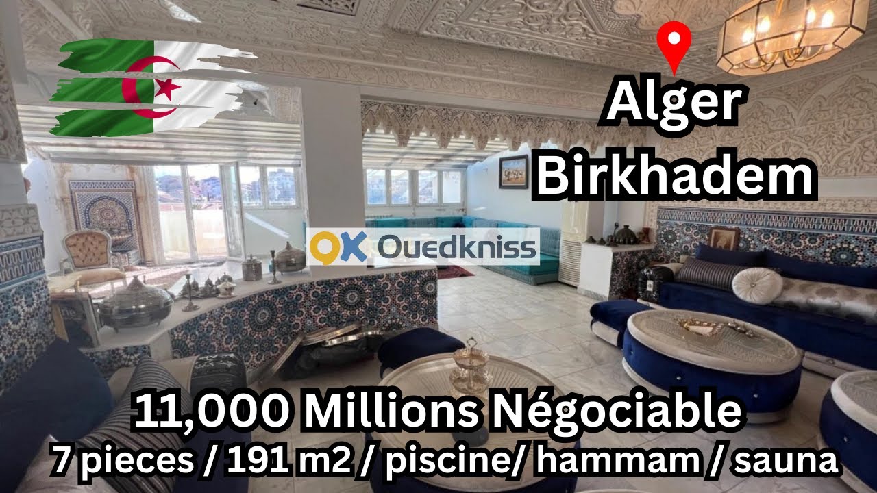 Ouedknis - Alger Birkhadem maison 191m2 piscine, sauna, hammam