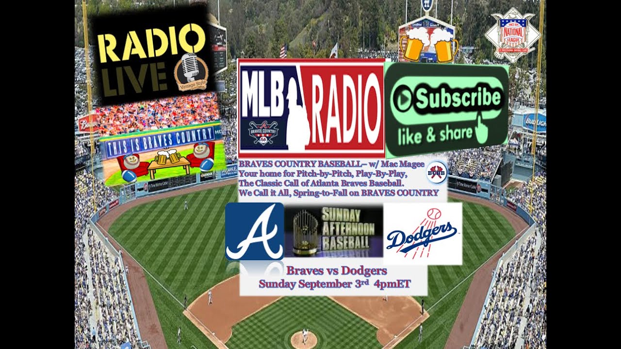 Atlanta Braves vs LA Dodgers 9/3/23 Sunday LIVE Stream MLB Play-By-Play Braves Country w/ Mac Mg