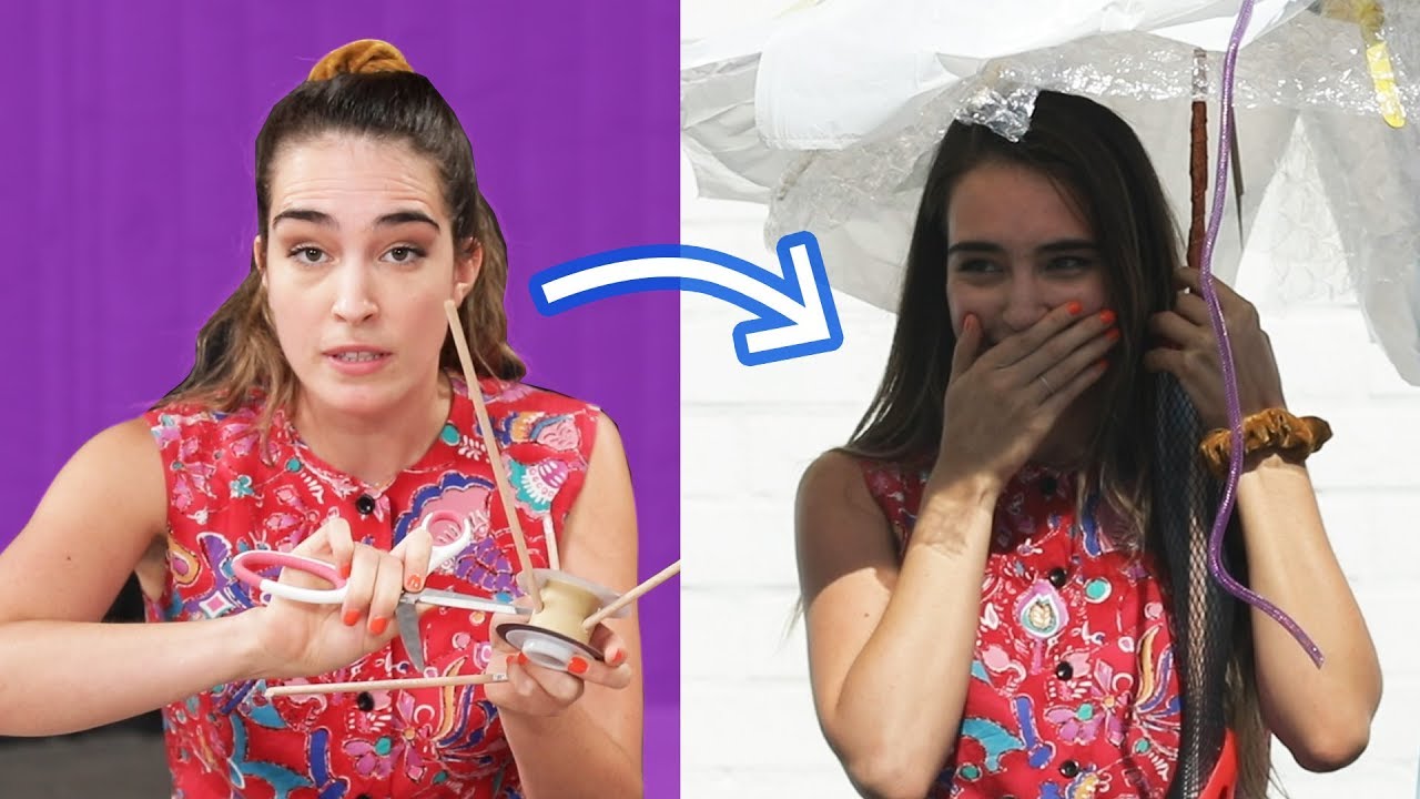 Crafters Compete To Make An Umbrella Using Only Trash