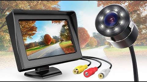 Carzex 4.3 Inch Dashboard TFT LCD Screen Monitor with Reverse & Front 8 LED Night Vision Car Camera.