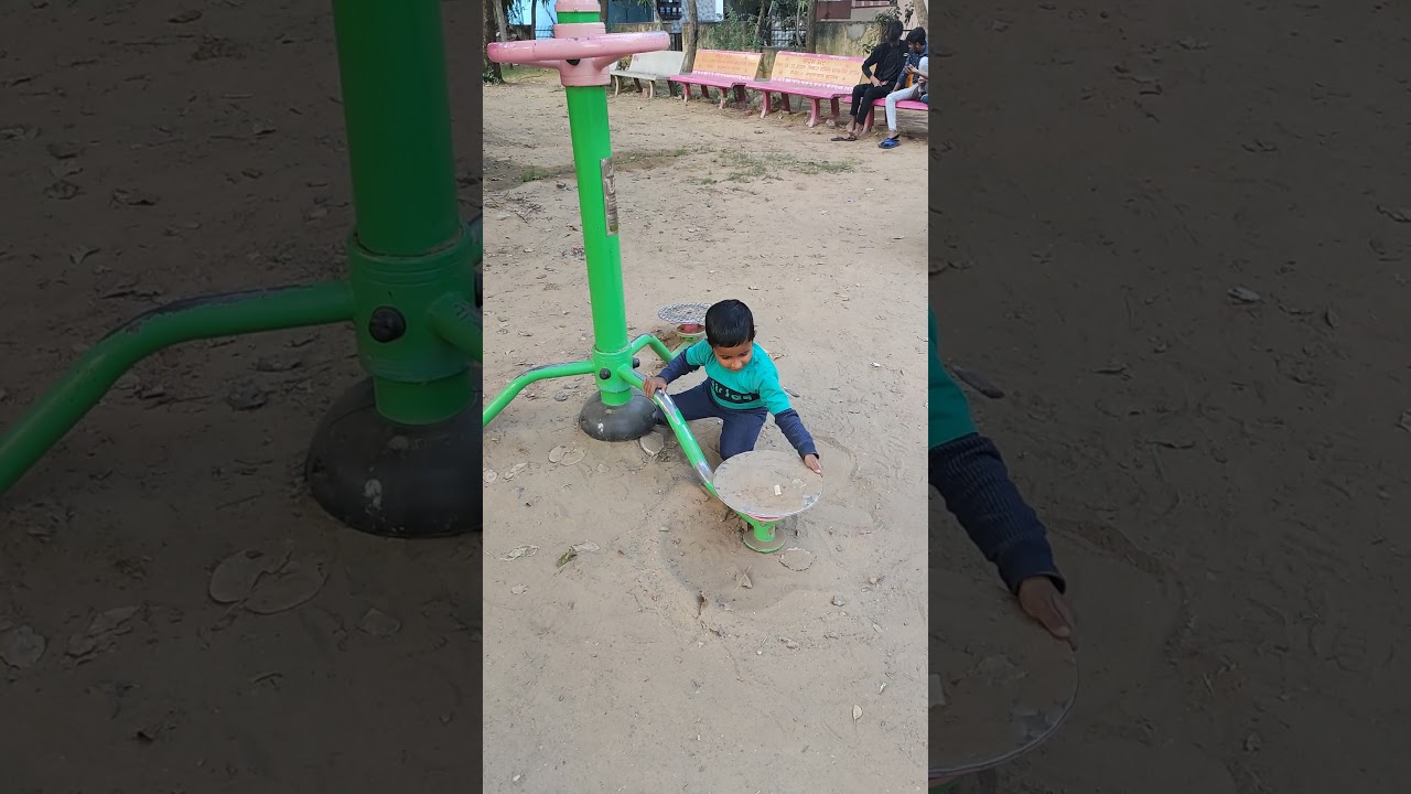 Boy playground Masti with soil 