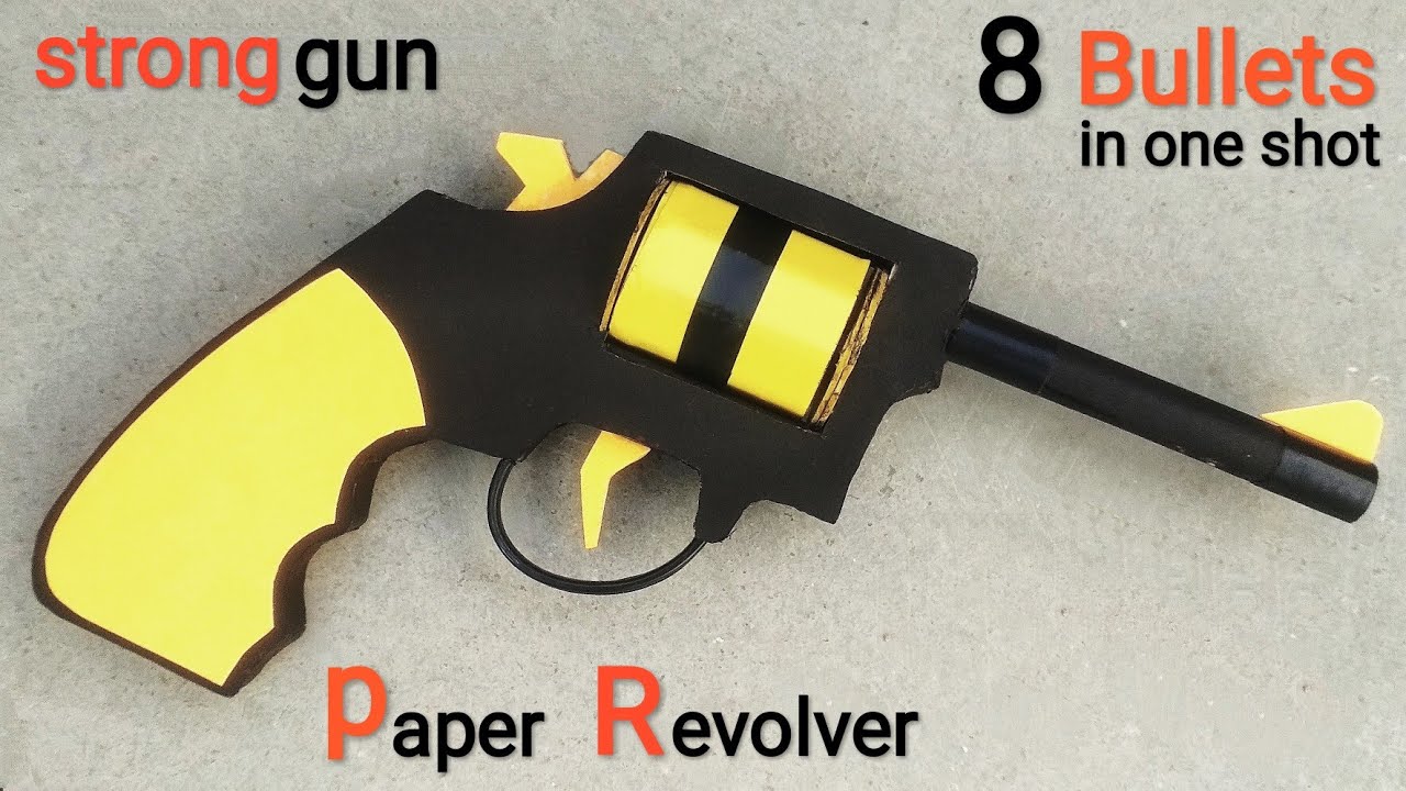 Revolver Craft 8 chance revolver | cardboard craft gun #revolver - YouTube