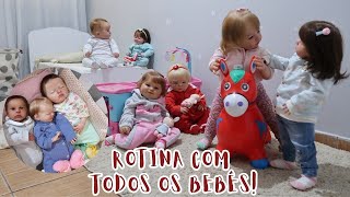 Rotina Com Todos Os Meus 14 Bebês Reborns