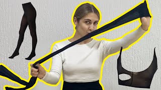 DIY: how to make a top from nylon tights? Try-on haul