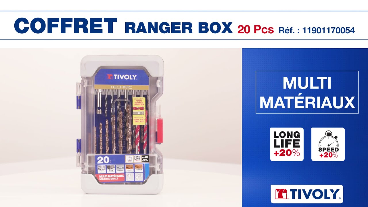 Coffret Tivoly Ranger 18 Forets Métaux Technic HSS Steam - Boîte Métal