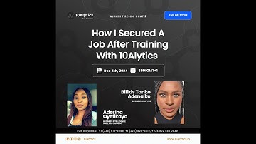 How I secured A Job After My 10Alytics Journey