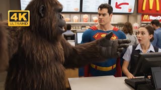 Bigfoot meets superman in the forest 🌳 