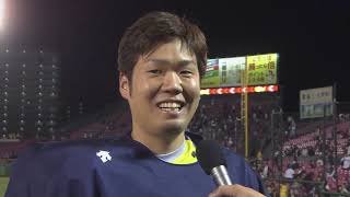 2018年10月1日 オリックス・西投手ヒーローインタビュー