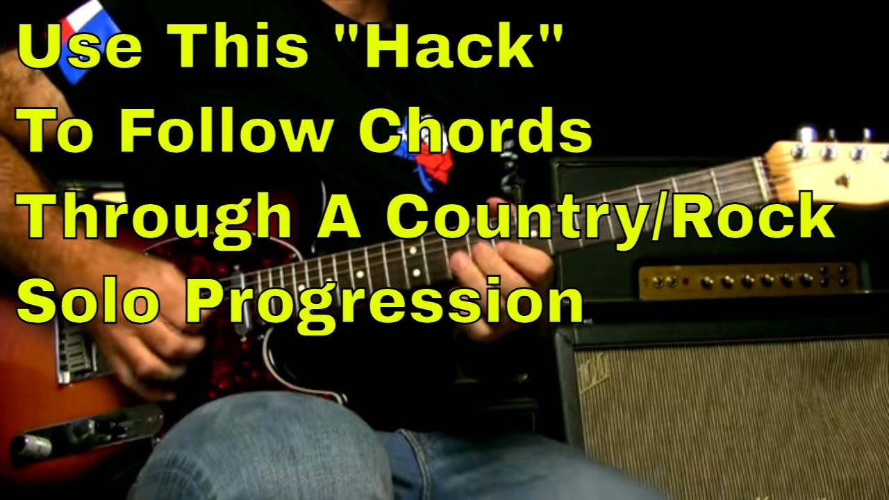 Following Country Rock Blues Chord Changes Using The House Pattern On Guitar (Lesson)