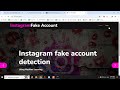 Fake profile detection on social networking websites using machine learning  python ieee project
