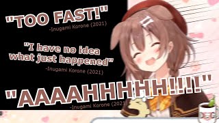Korone Completely Overwhelmed, Can't Stop Laughing in "Too Fast RPG" [Eng Subs/Hololive]