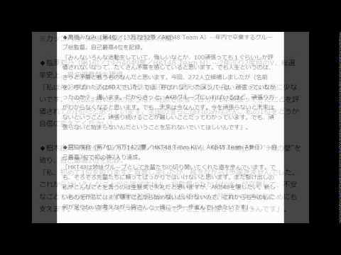 第7回AKB総選挙 名スピーチ