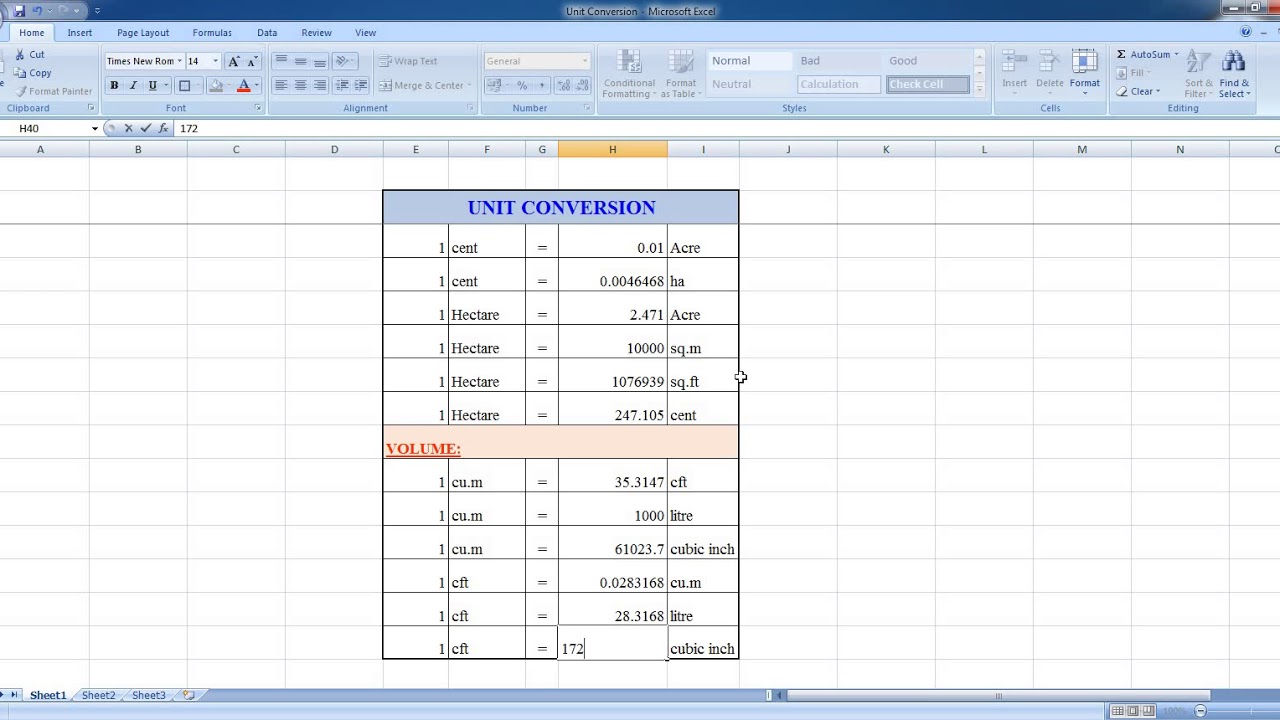 Unit Conversion How to calculate cent How to calculate acre YouTube