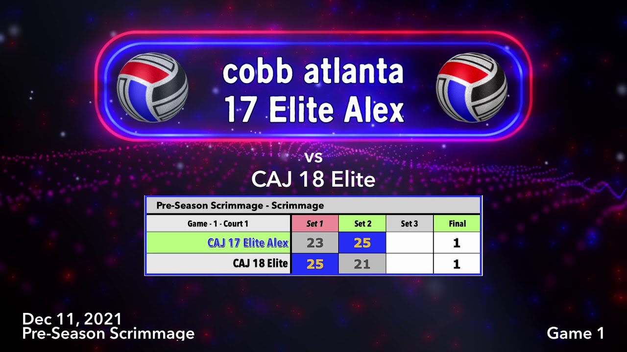Pre-Season Scrimmage - Game - 1 - CAJ 17 Elite Alex vs. CAJ 18 Elite