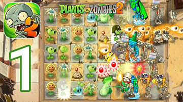 Plants vs. Zombies 2 - Gameplay Walkthrough Part 1 - Ancient Egypt Level 1-5 (iOS, Android)