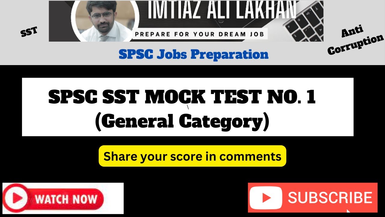 SPSC SST General Category Mock No. 01 | SPSC Past Papers 