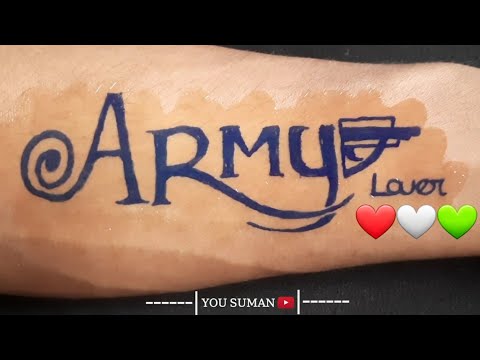 Suman Name Tattoo //how to make suman name tattoo || suman name tattoo kese  banae - YouTube