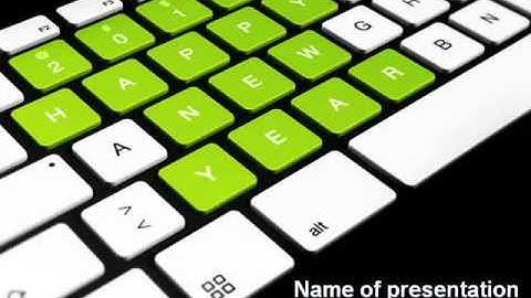 New Year Keyboard PowerPoint Template by PoweredTemplate.com