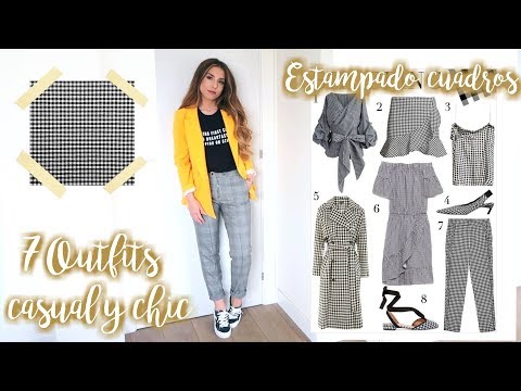 7 Outfits 1 Pantalon Como Combinar Estampado Cuadros Vichy