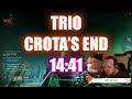 World record  1441 trio crotas end  destiny 2  season of the wish