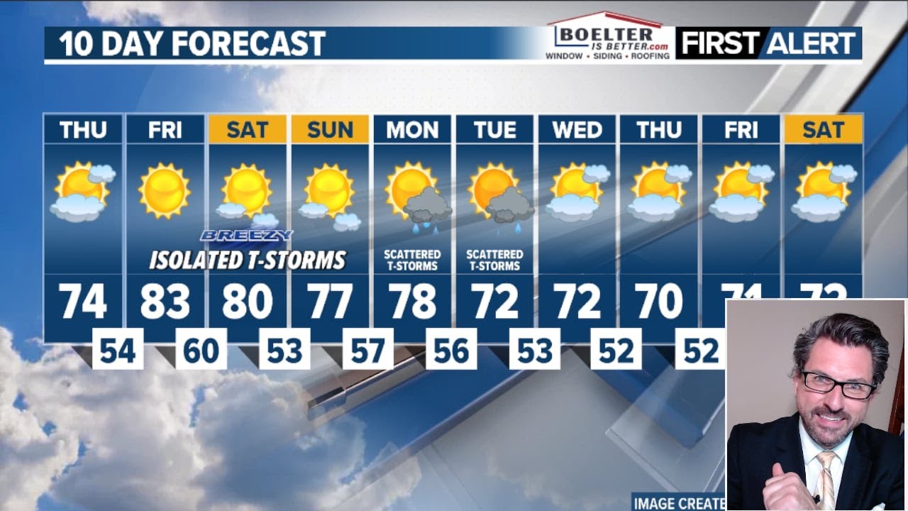Storms will end tonight; a sunny, mild weekend ahead - YouTube