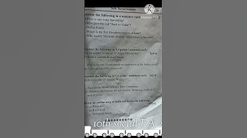 Karnataka SSLC FA 2 question paper social science #love