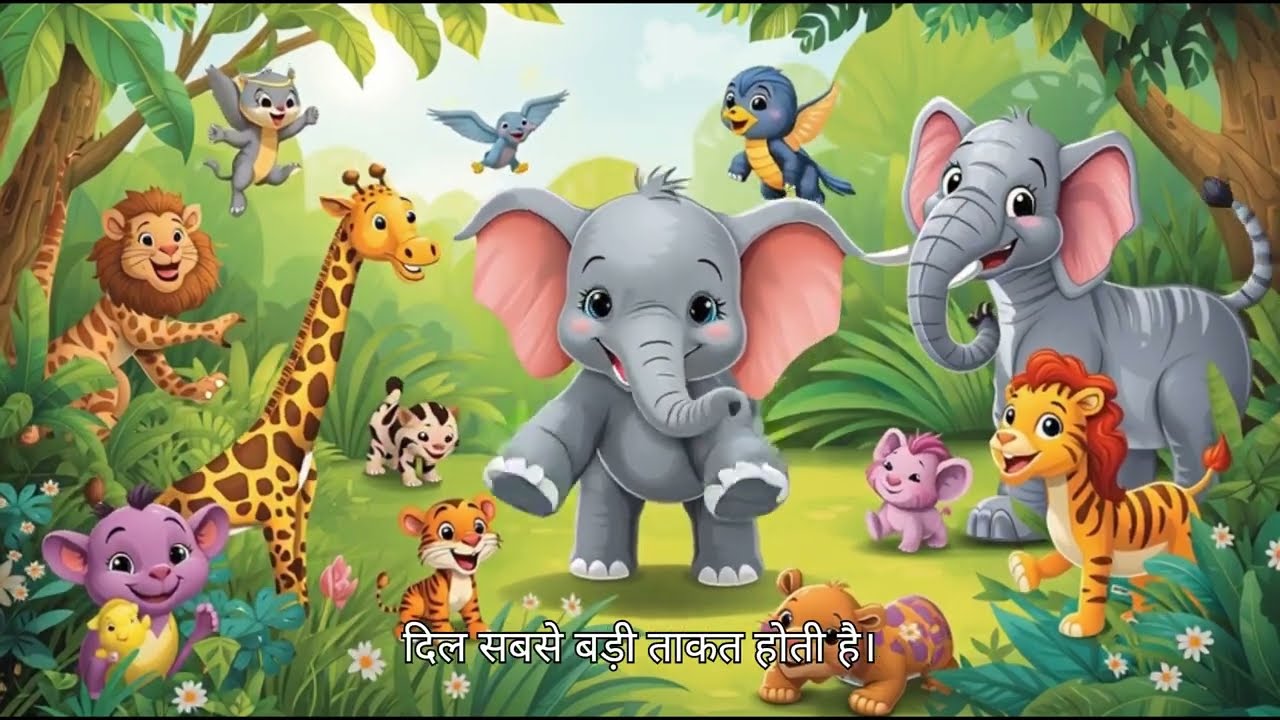 Small Elephant Story in Hindi 🐘 | Jungle Story for Kids | सच्ची दोस्ती