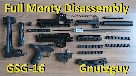 GSG-16 Full Monty disassembly & field stripping for cleaning. P1/3. GSG16.