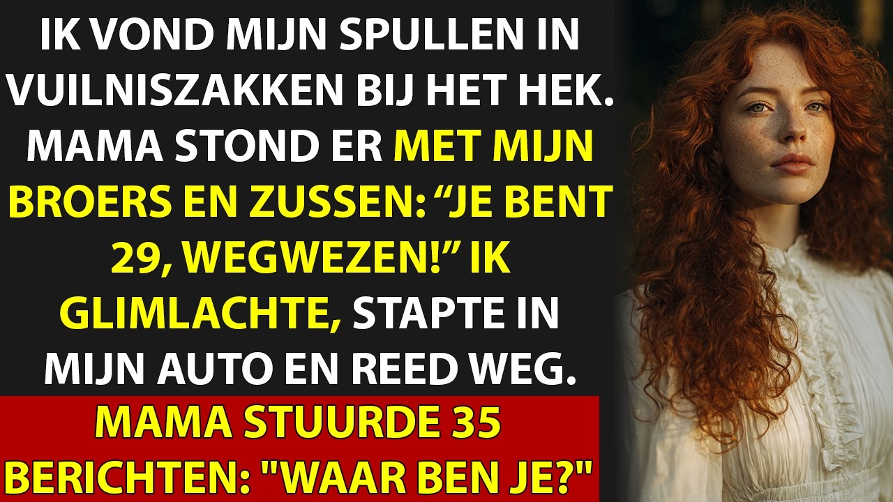 Ik was twee dagen weg voor een nieuwe baan. Toen ik thuiskwam, stond mijn hele leven in zwarte vuilniszakken op de oprit. Mijn moeder filmde, mijn zus maakte selfies, mijn broer schopte mijn...