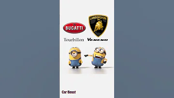 Bugatti Tourbillon Vs Lamborghini Veneno Minions Style ASMR Funny Car TikTok Compilation Car 