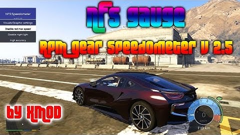GTA 5 - NFS gauge - RPM Gear Speedometer 2.5