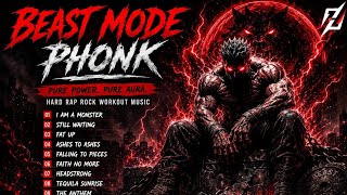 BEAST MODE PHONK 💀🔥 | Hard Rap Rock Workout Music | Monster Aura Gym Motivation #phonk #gym #aura