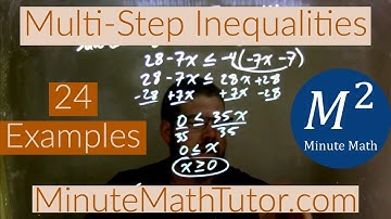 Multi-Step Inequalities | 24 Examples