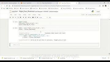 ML USING AWS – BATCH 2 - DAY 20  – Flight Fare Prediction Project – Deployment using Flask -  Part 4