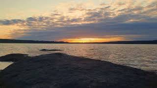 Peaceful Sunset by the River | Gentle Waves & Evening Crickets
