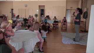 Wildlife visitors at summer reading camp in Schuylkill County