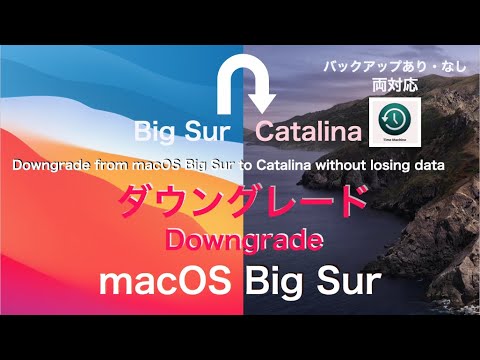 Macos Big Sur編 Macのダウングレード How To Downgrade From Macos Big Sur To Catalina Without Losing Data Youtube