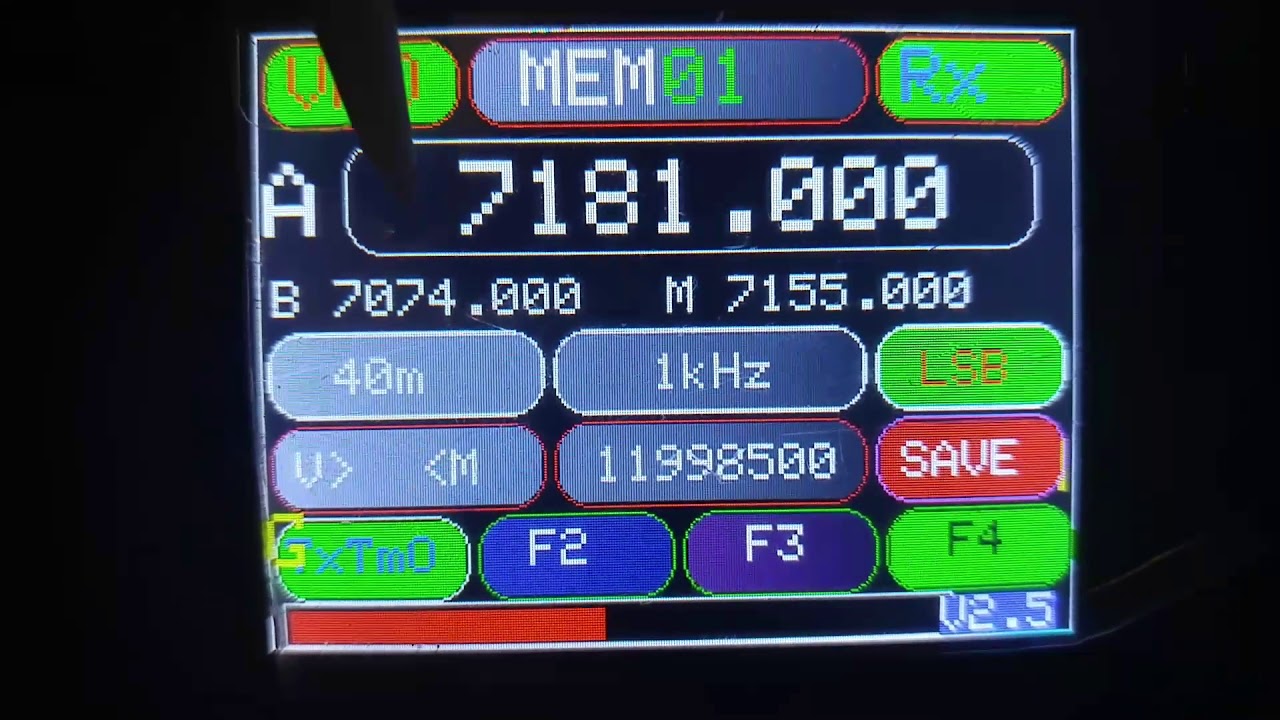 Tuning Around with a Bitx40 and the Universal TFT Touch Display Controller