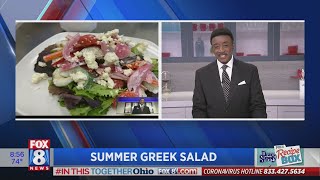 Fox Recipe Box Summer Greek Salad with homemade Tzatziki Dressing