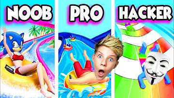 Can We Go NOOB to PRO to HACKER in AQUAPARK.IO IN 2022!?! ALL LEVELS! Prezley
