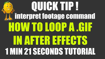 How To Loop A Gif In After Effects THS IS MAGIC - Interpret Footage Command