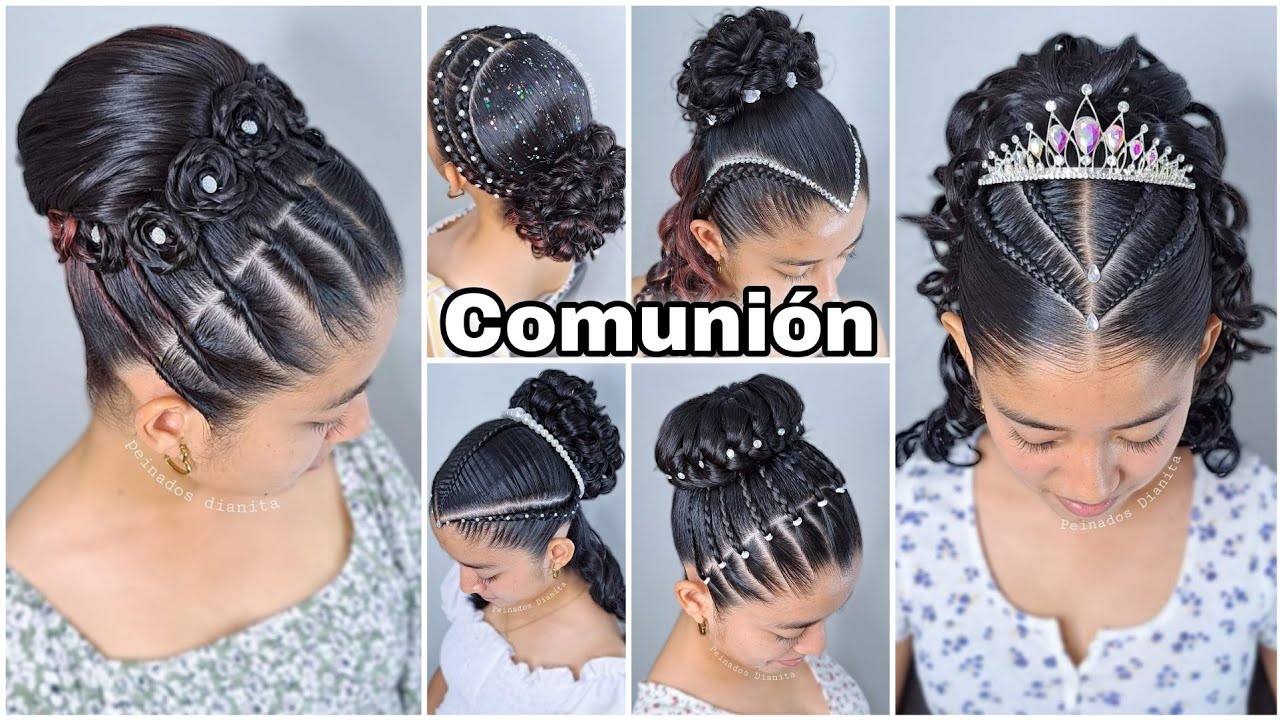 Peinados faciles para primera comunión 🕊🙏🏻 | peinados para niñas ✨